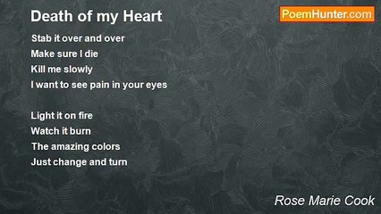 Rose Marie Cook - Death of my Heart