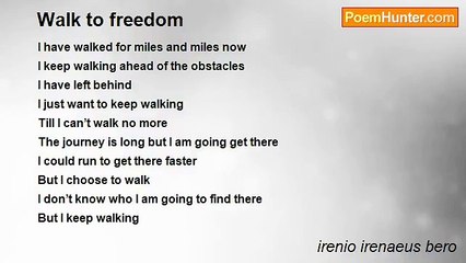 irenio irenaeus bero - Walk to freedom