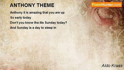 Aldo Kraas - ANTHONY THEME