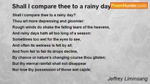 Jeffrey Liminsang - Shall I compare thee to a rainy day?