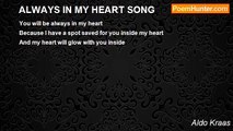 Aldo Kraas - ALWAYS IN MY HEART SONG