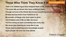 Francis Duggan - Those Who Think They Know It All