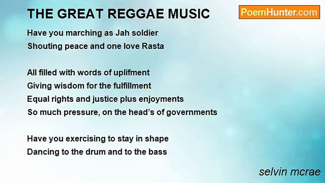 selvin mcrae - THE GREAT REGGAE MUSIC
