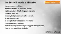 Sharjeel Shahid - Im Sorry! I made a Mistake