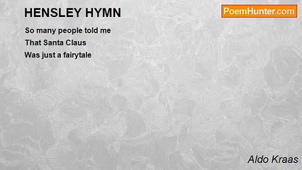 Aldo Kraas - HENSLEY HYMN