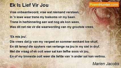 Marien Jacobs - Ek Is Lief Vir Jou