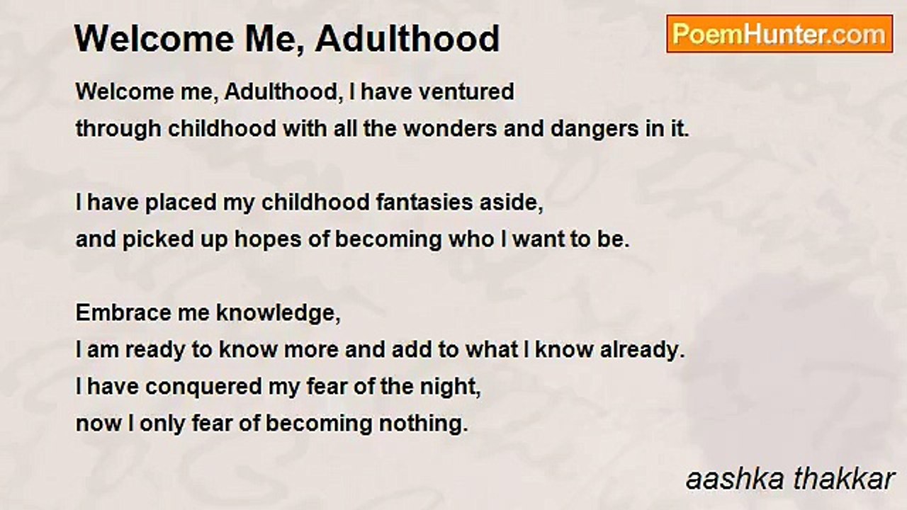 aashka thakkar - Welcome Me, Adulthood