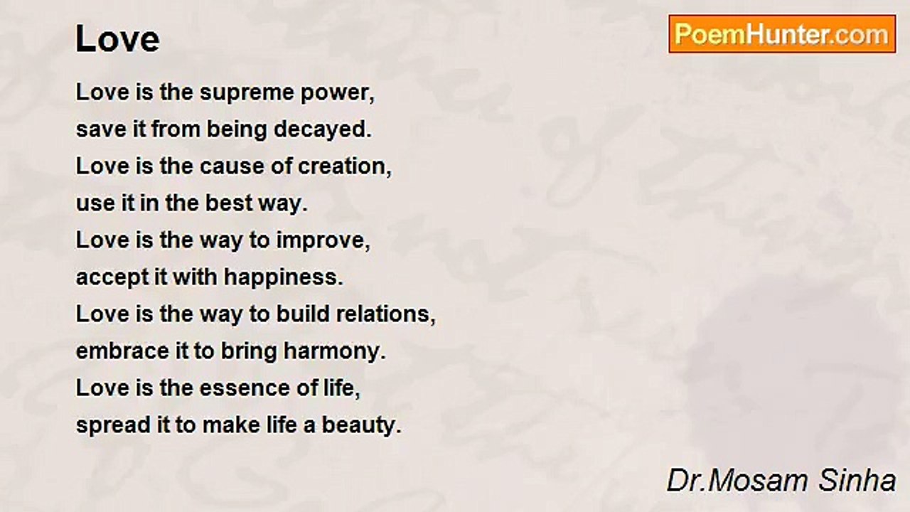 Dr.Mosam Sinha - Love