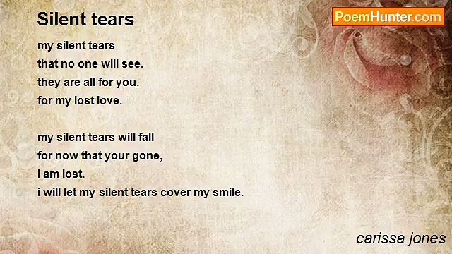 carissa jones - Silent tears