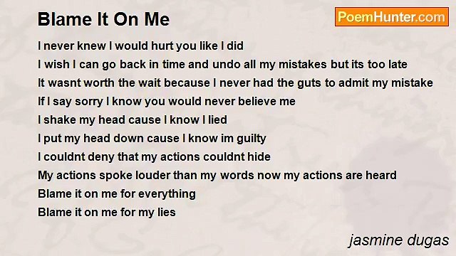 jasmine dugas - Blame It On Me