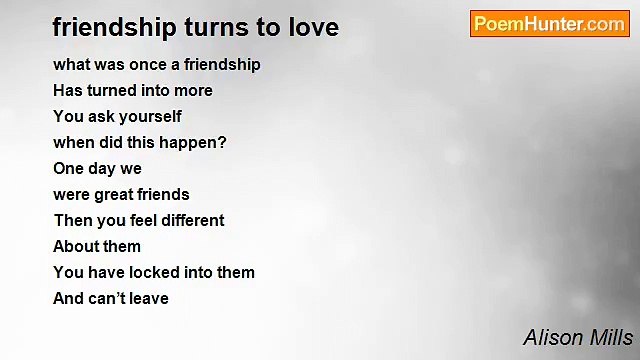 Alison Mills - friendship turns to love