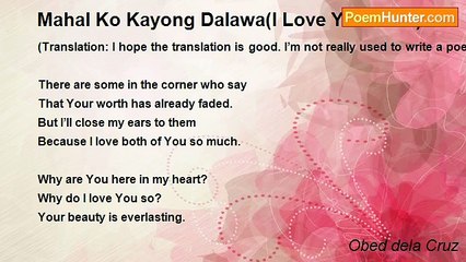 Obed dela Cruz - Mahal Ko Kayong Dalawa(I Love You Both)