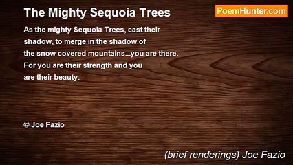 (brief renderings) Joe Fazio - The Mighty Sequoia Trees