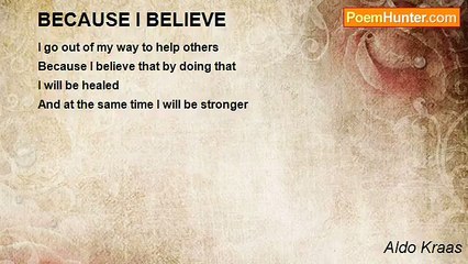Aldo Kraas - BECAUSE I BELIEVE