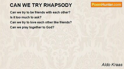 Aldo Kraas - CAN WE TRY RHAPSODY