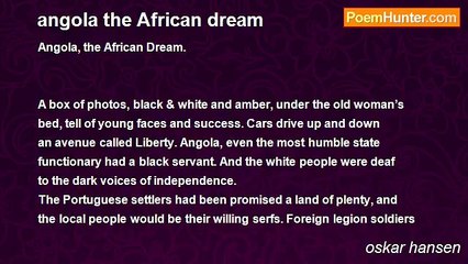 oskar hansen - angola the African dream