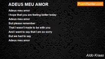 Aldo Kraas - ADEUS MEU AMOR