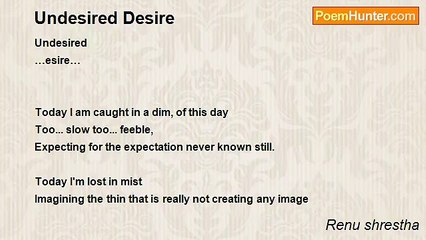 Renu shrestha - Undesired Desire