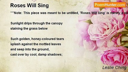 Leslie Ching - Roses Will Sing