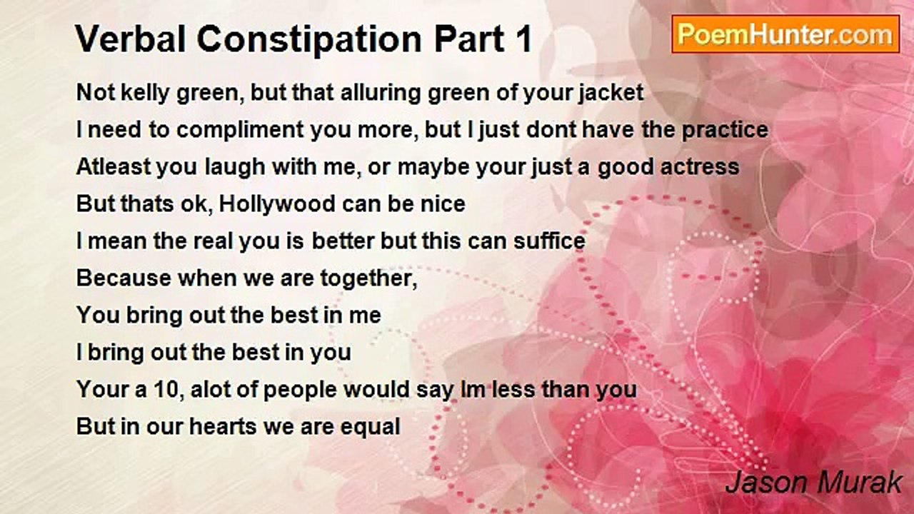 Jason Murak - Verbal Constipation Part 1