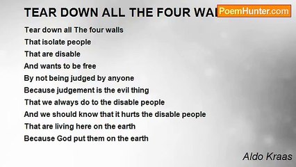 Aldo Kraas - TEAR DOWN ALL THE FOUR WALLS