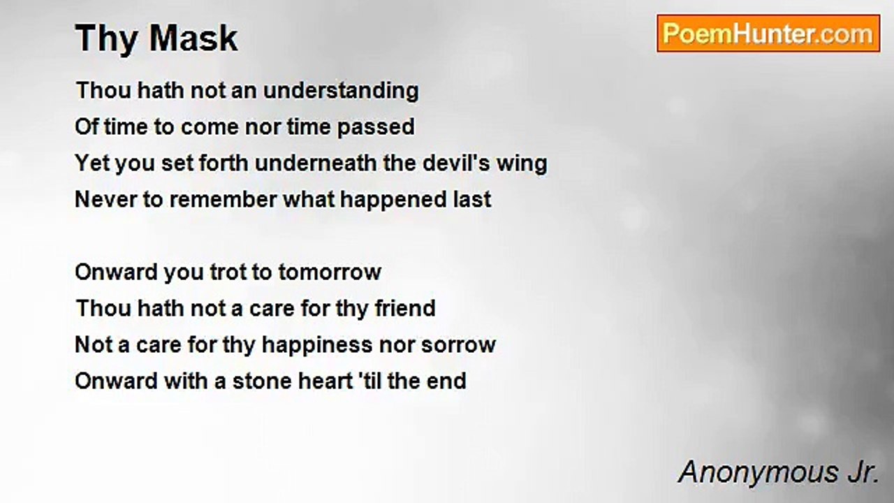 Anonymous Jr. - Thy Mask