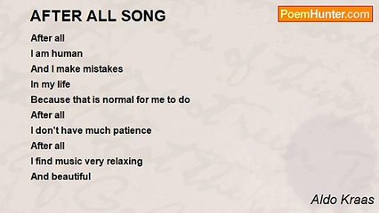 Aldo Kraas - AFTER ALL SONG
