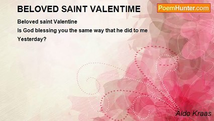 Aldo Kraas - BELOVED SAINT VALENTIME