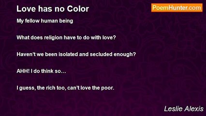 Leslie Alexis - Love has no Color