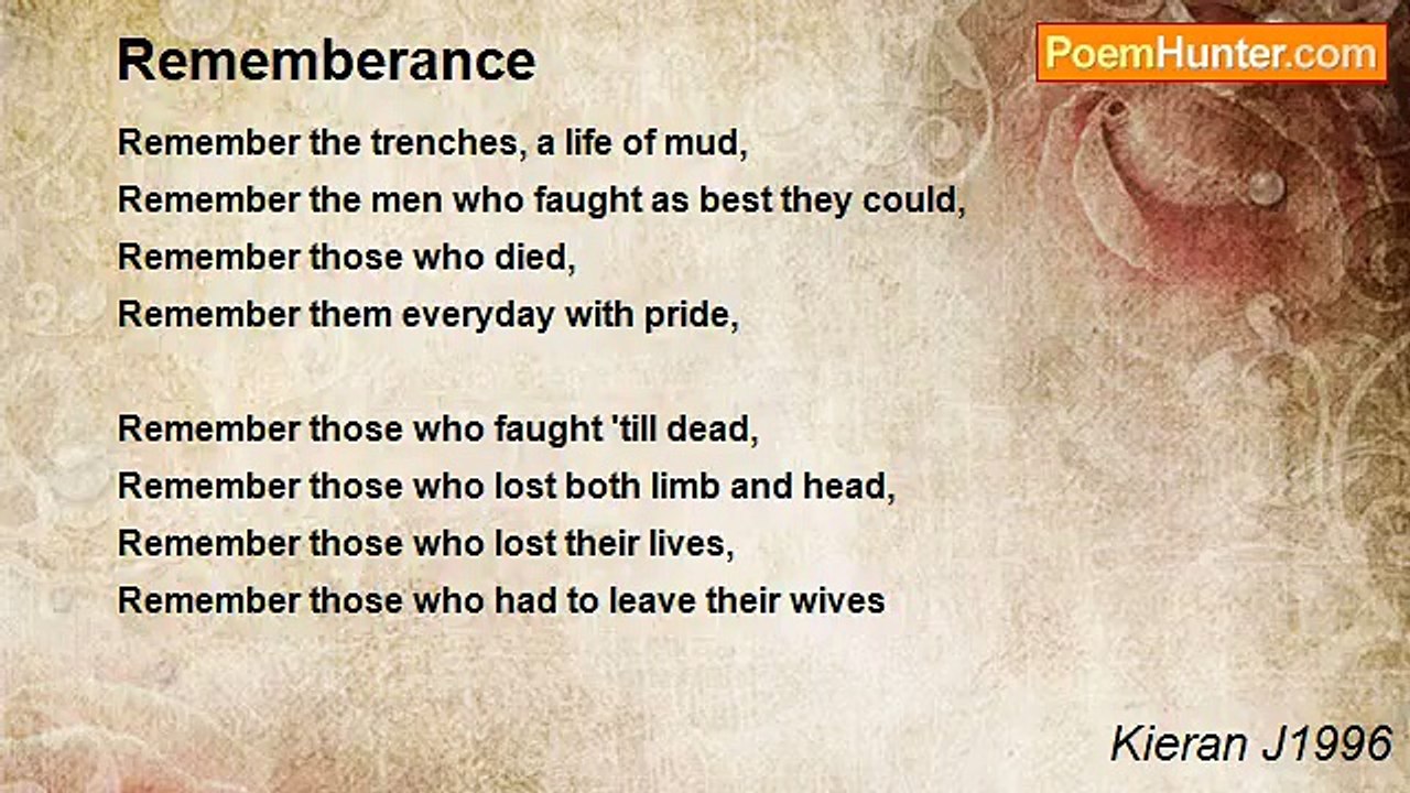 Kieran J1996 - Rememberance