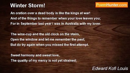 Edward Kofi Louis - Winter Storm!