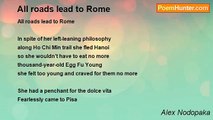 Alex Nodopaka - All roads lead to Rome
