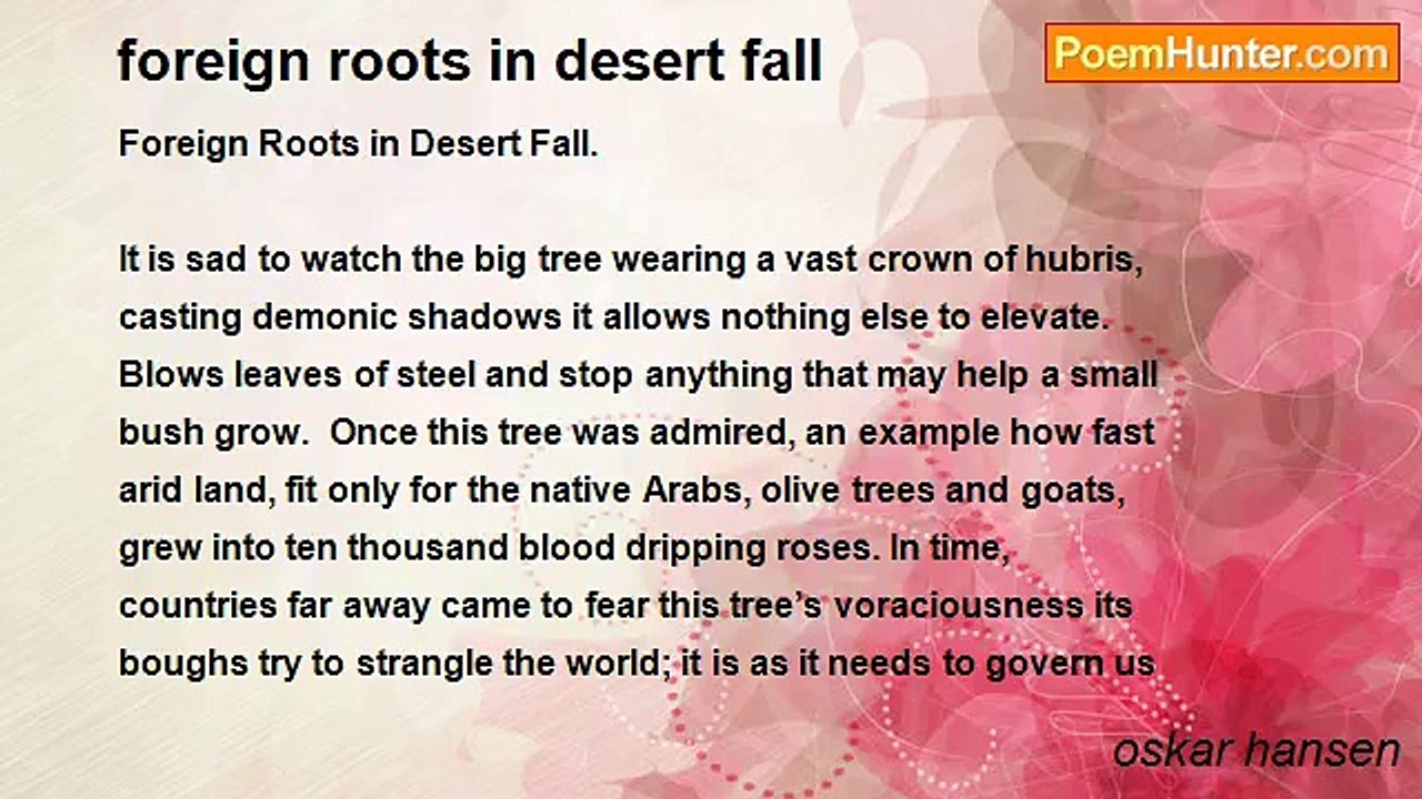 oskar hansen - foreign roots in desert fall