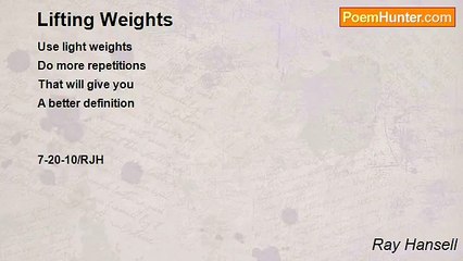 Ray Hansell - Lifting Weights