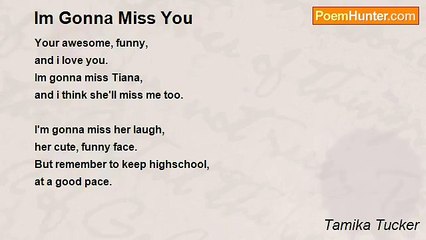 Tamika Tucker - Im Gonna Miss You