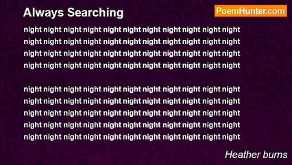 Heather Burns - Always Searching