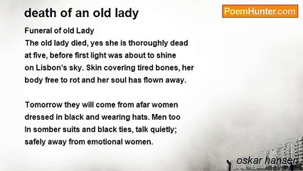 oskar hansen - death of an old lady