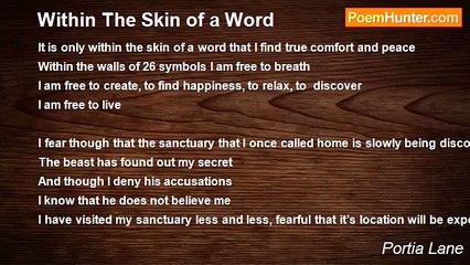 Portia Lane - Within The Skin of a Word