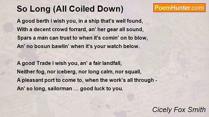 Cicely Fox Smith - So Long (All Coiled Down)
