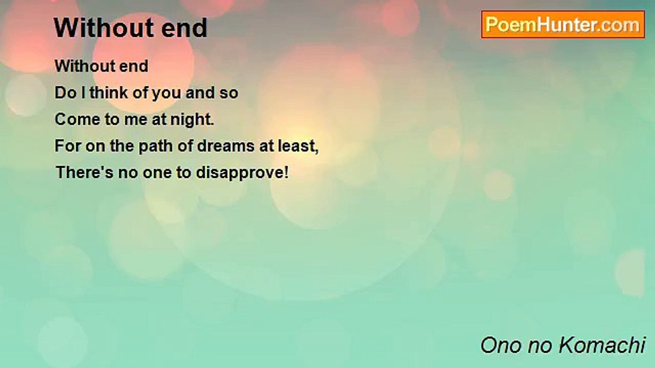 Ono no Komachi - Without end