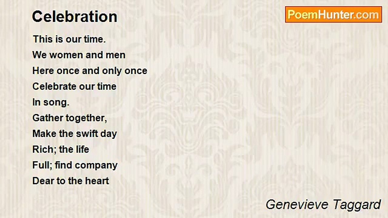 Genevieve Taggard - Celebration