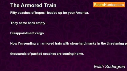 Edith Sodergran - The Armored Train