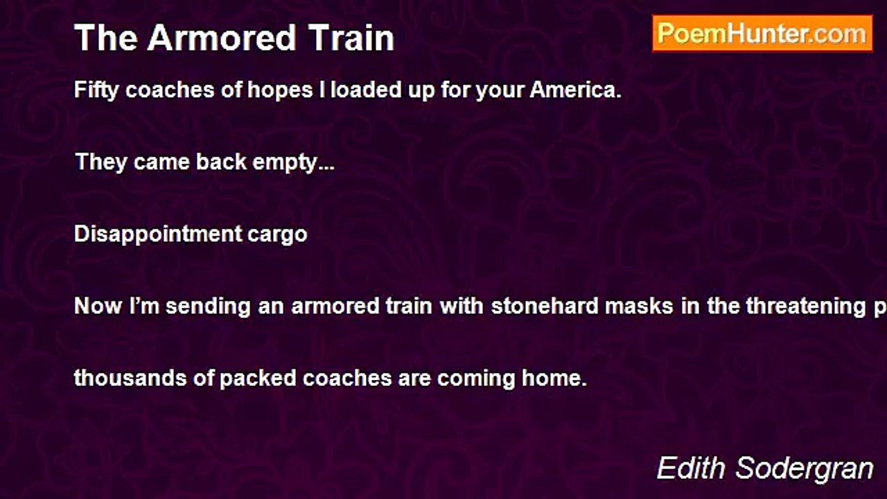 Edith Sodergran - The Armored Train