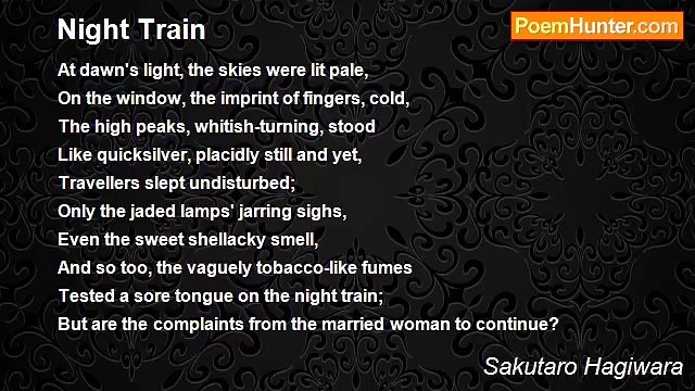 Sakutaro Hagiwara - Night Train