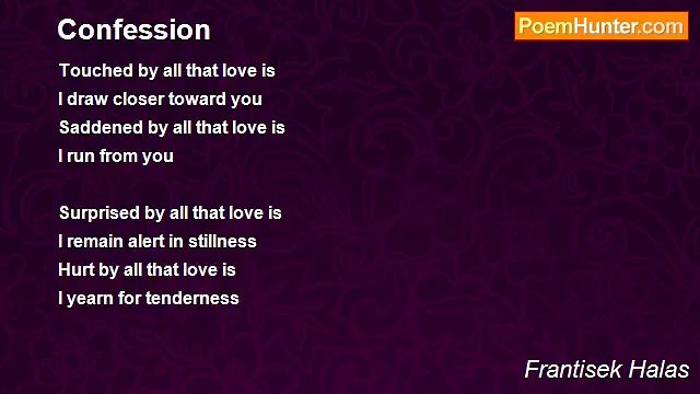 Frantisek Halas - Confession