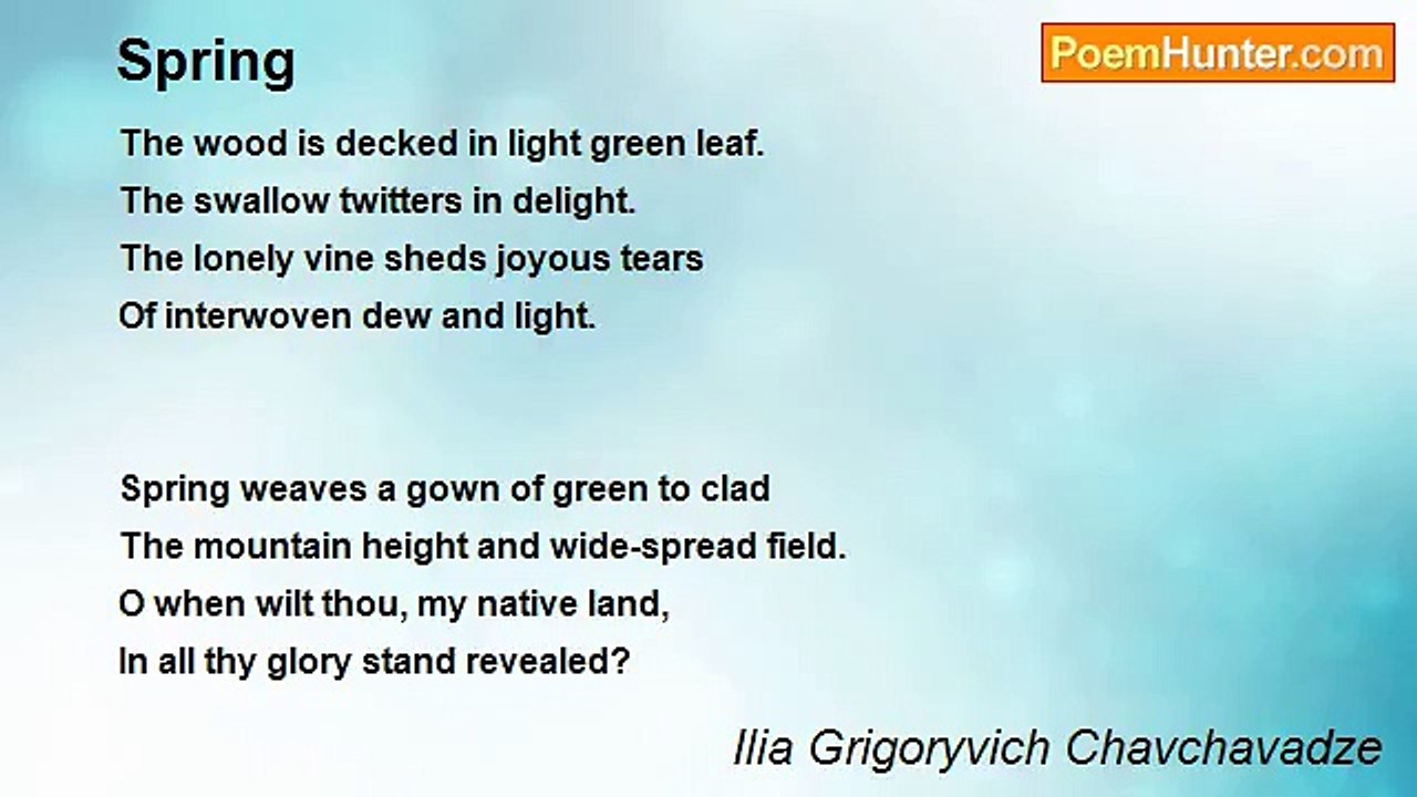 Ilia Grigoryvich Chavchavadze - Spring