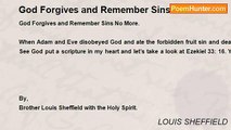 LOUIS SHEFFIELD - God Forgives and Remember Sins No More.