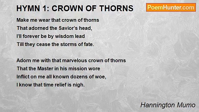 Hannington Mumo - HYMN 1: CROWN OF THORNS