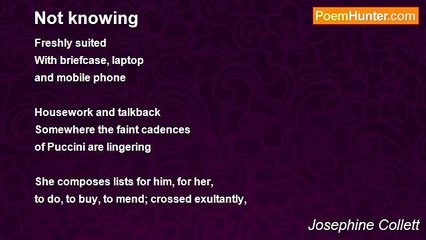 Josephine Collett - Not knowing