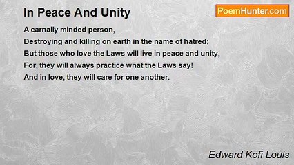 Edward Kofi Louis - In Peace And Unity